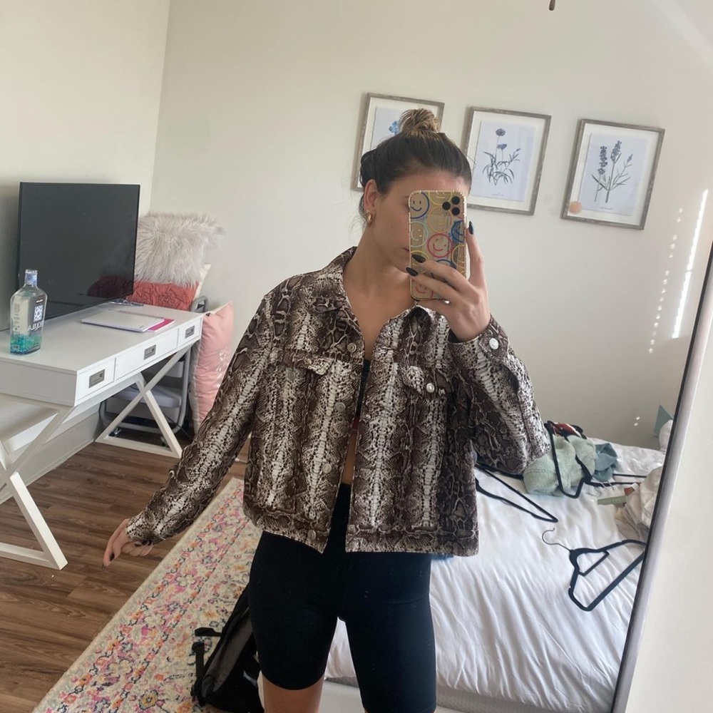 Topshop Snakeskin Jacket